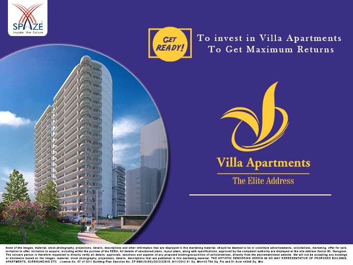 Invest in Spaze Villa Apartments and get maximum returns Update